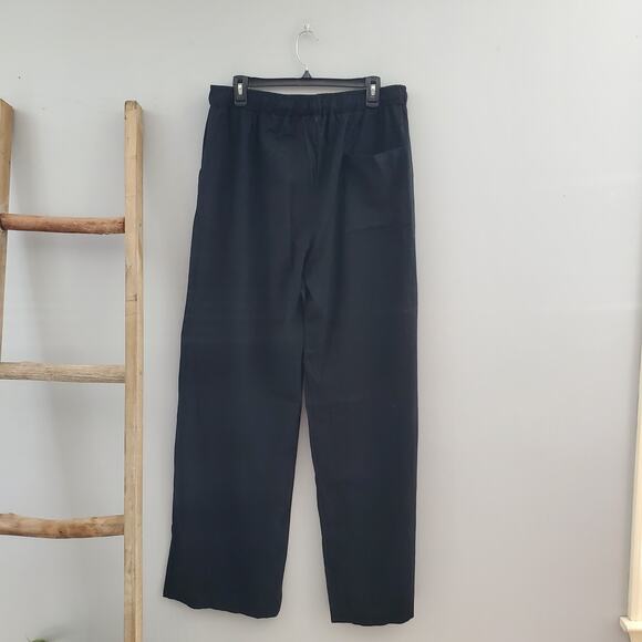 Women's Black Wide Leg Elastic Waist Pants Size 2XL - Picture 2 of 8